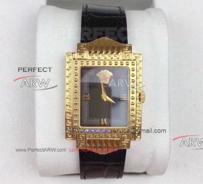 Perfect Replica Swiss Replica Versace Limited Edition Quartz Watch - Black Dial 